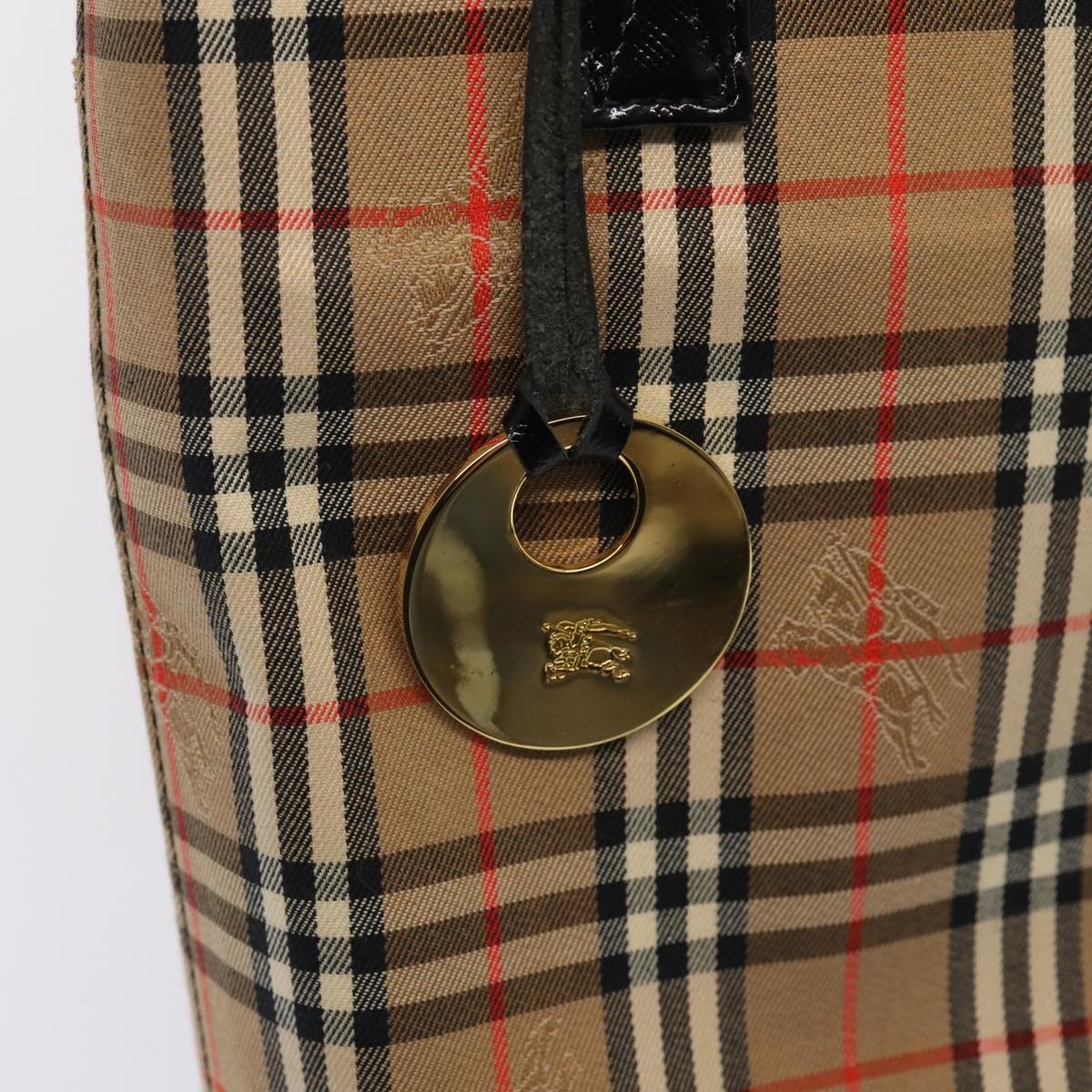 Burberry Nova Check Tote Bag Canvas Beige Gold - 9