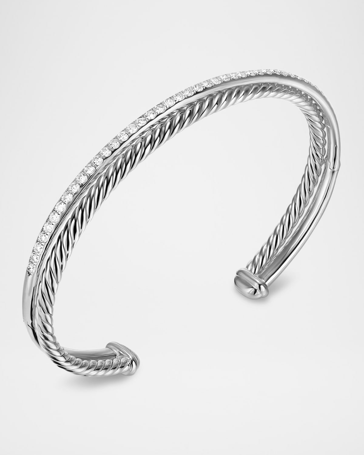 6mm Crossover Bracelet in Silver - 3