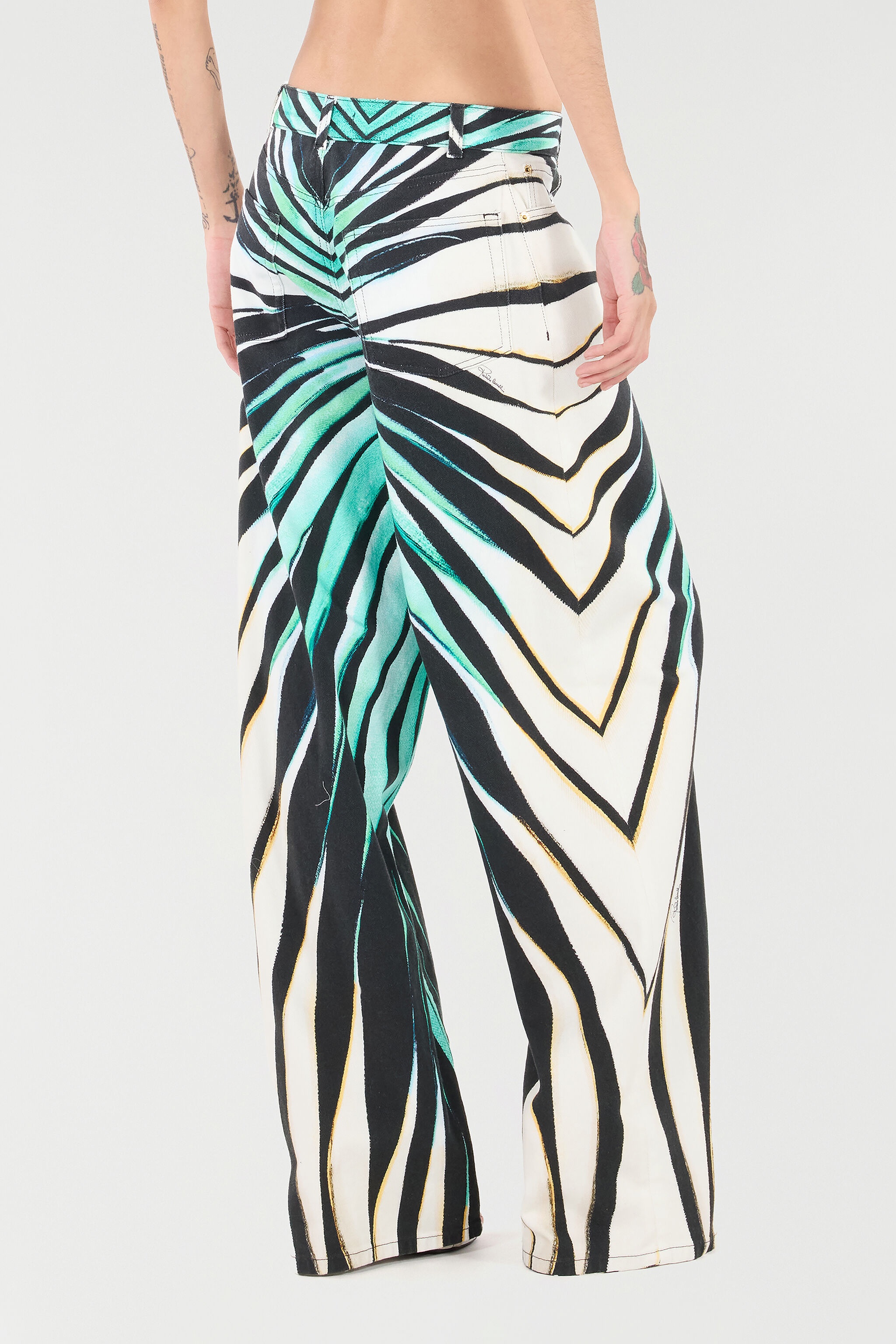Ray Of Sea Print Trousers - 4