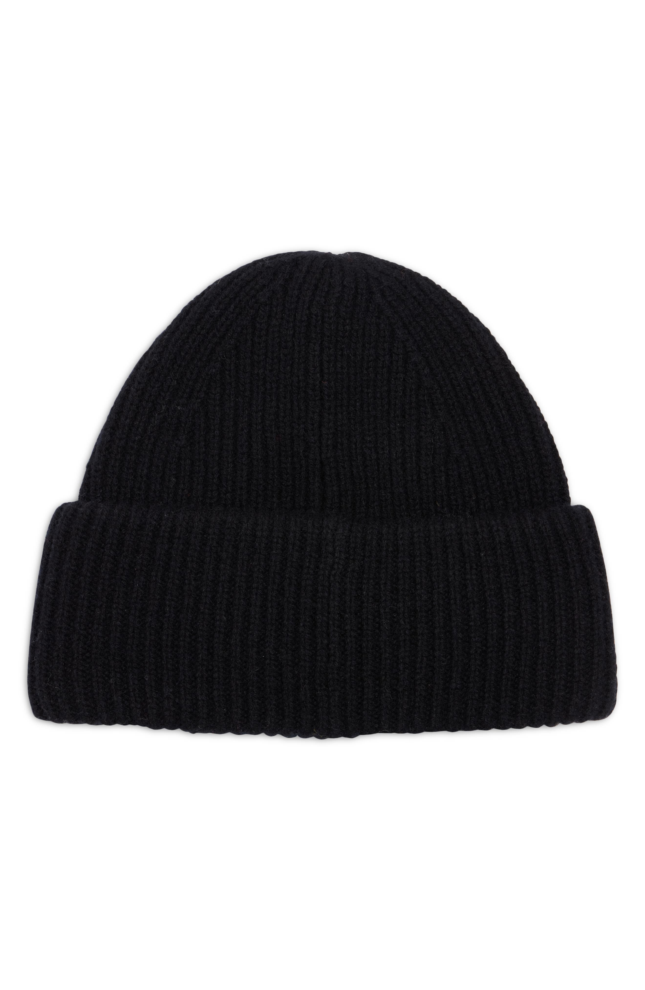 Acne Studios Face Patch Rib Wool Beanie in Black at Nordstrom - 2