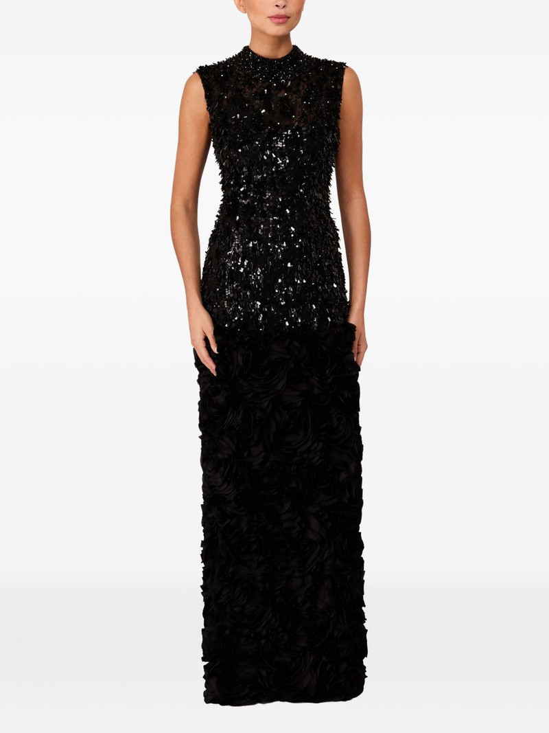 JENNY PACKHAM sequin-embellishment ruffle maxi dress outlook