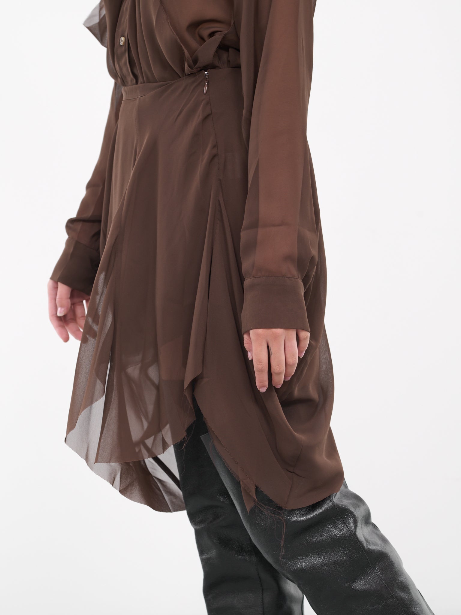 Draped Sheer Skirt - 5