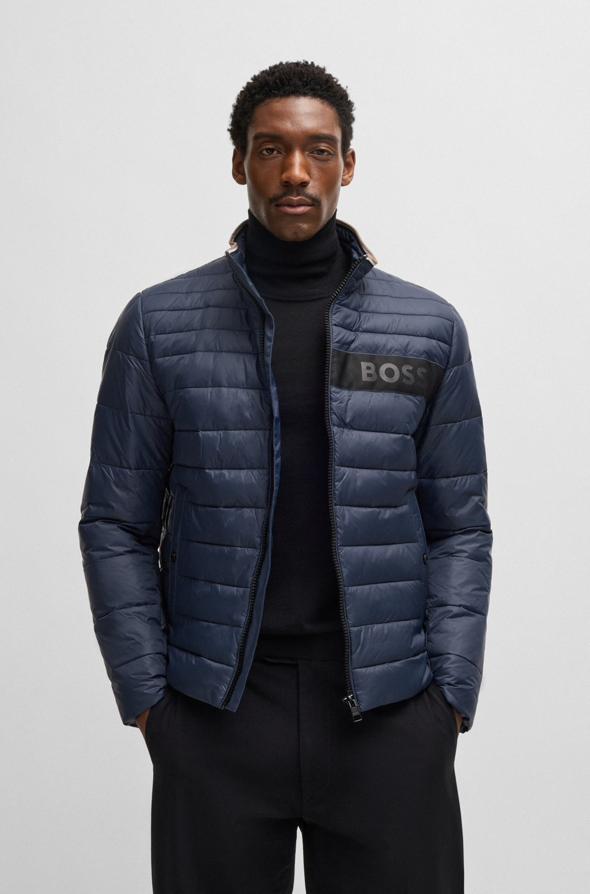 WATER-REPELLENT JACKET WITH 3D LOGO TAPE - 2