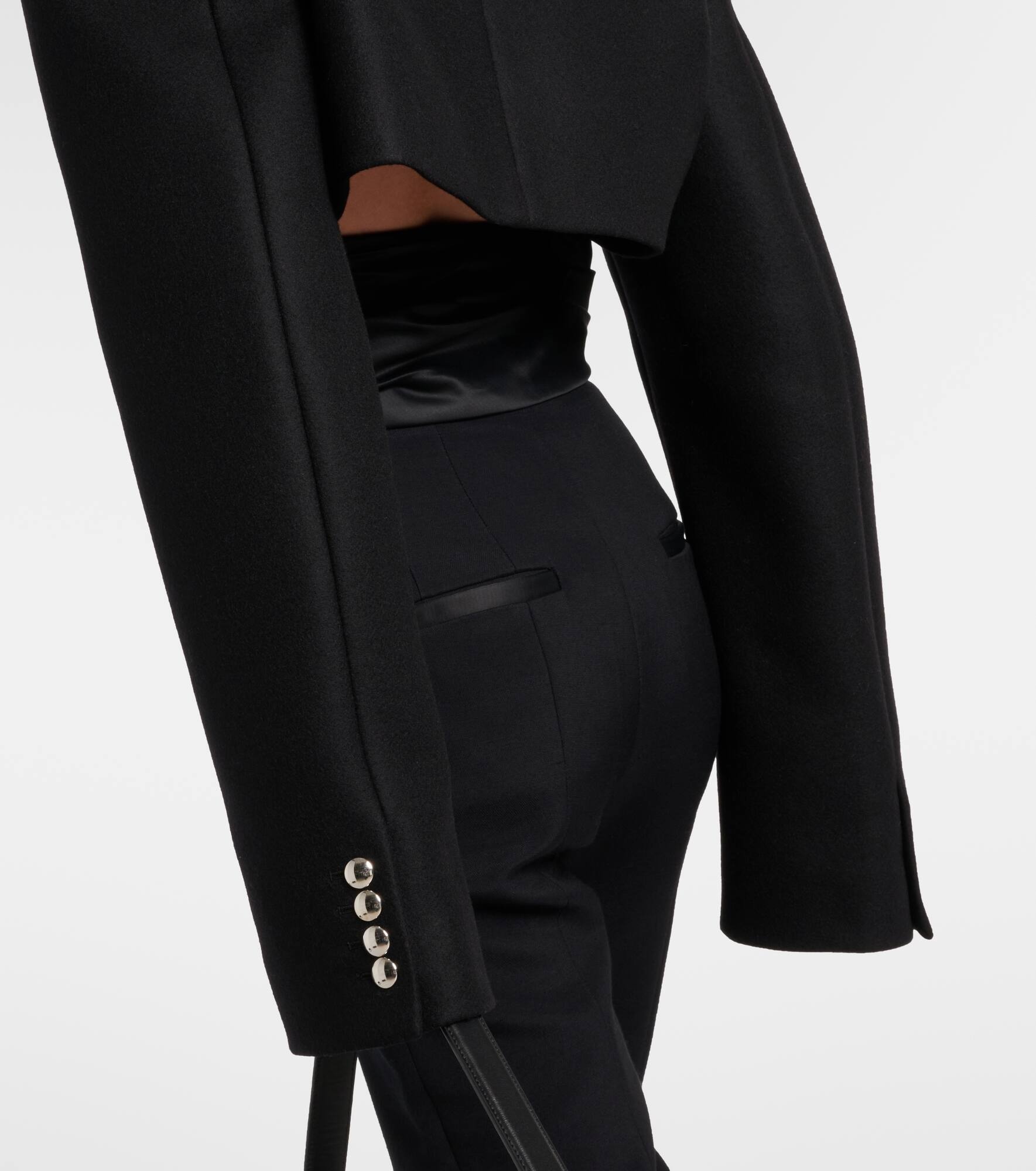 Leara cropped wool-blend jacket - 6