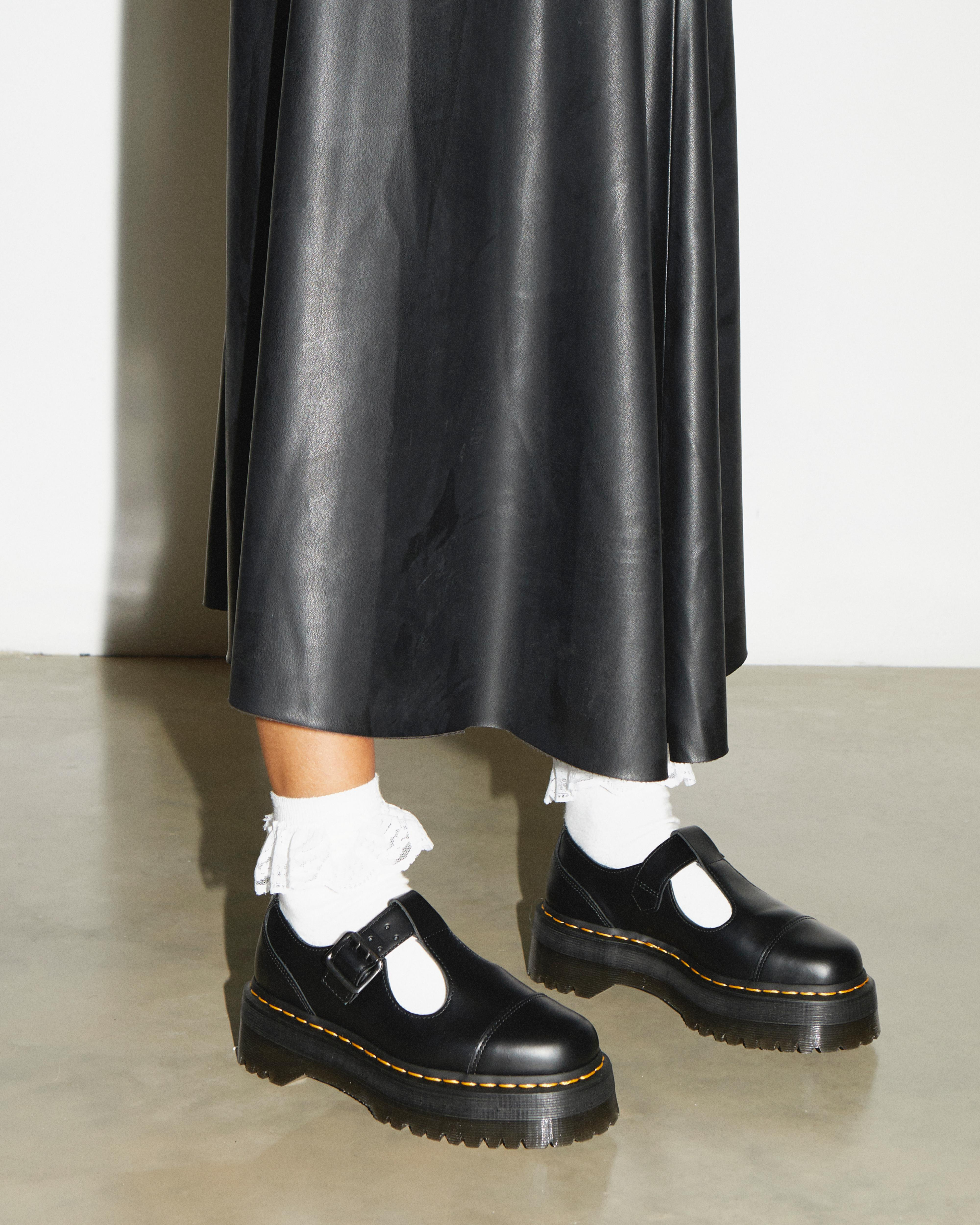 Bethan Polished Smooth Leather Platform Shoes - 3