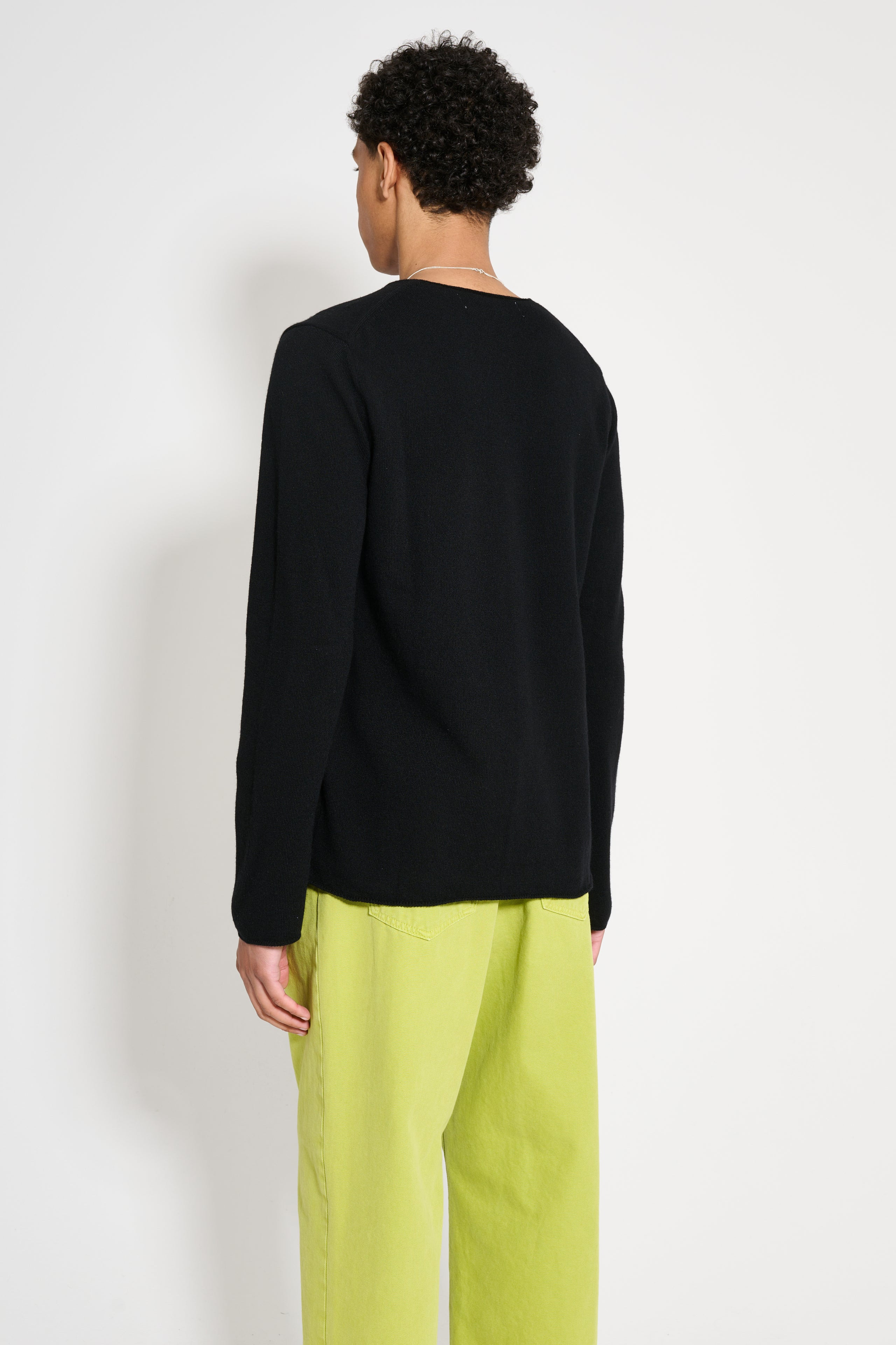 COMME DES GARÇONS PLAY SMALL HEART KNITTED SWEATER BLACK - 3