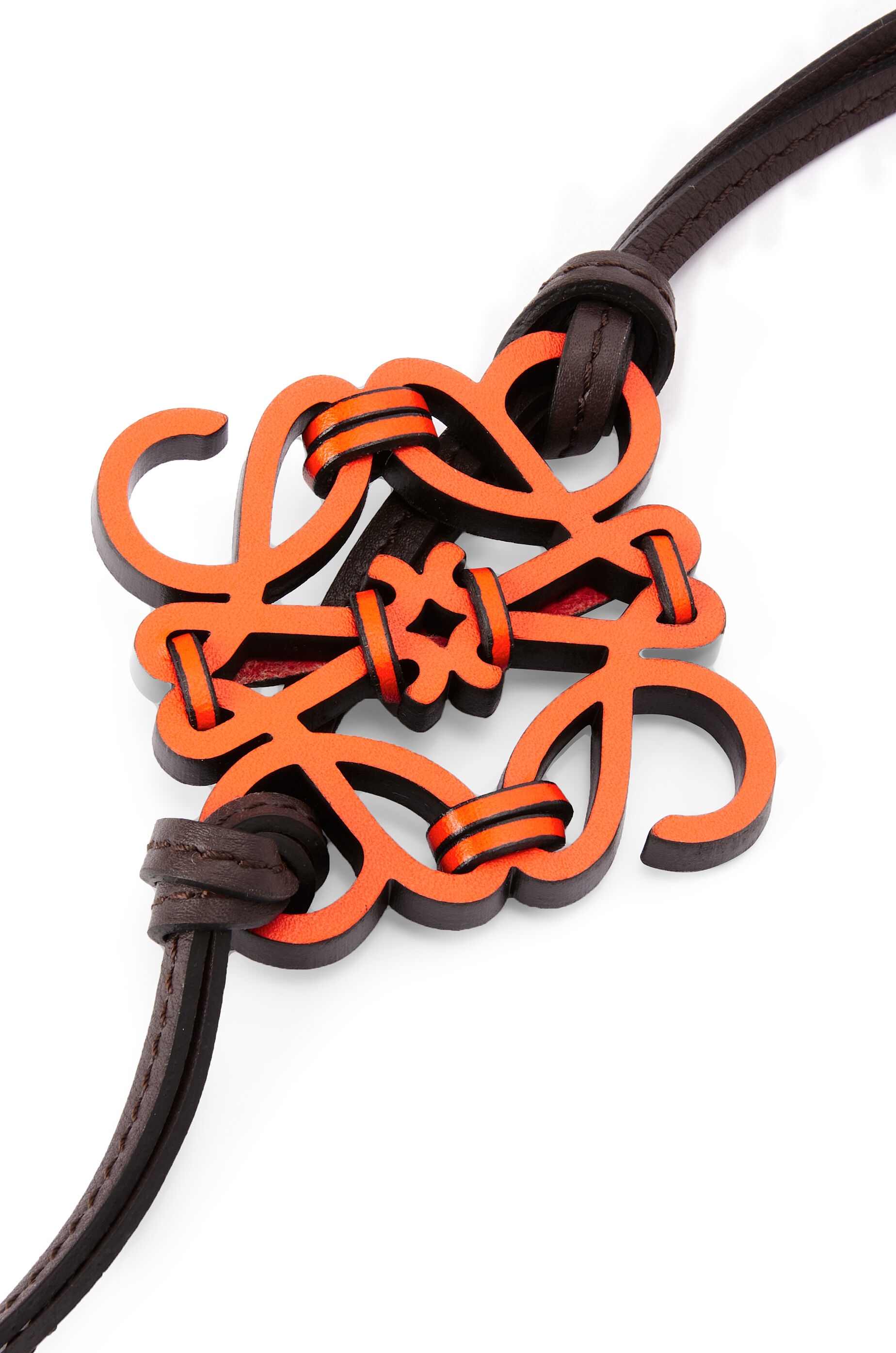Knotted Anagram charm in calfskin - 2