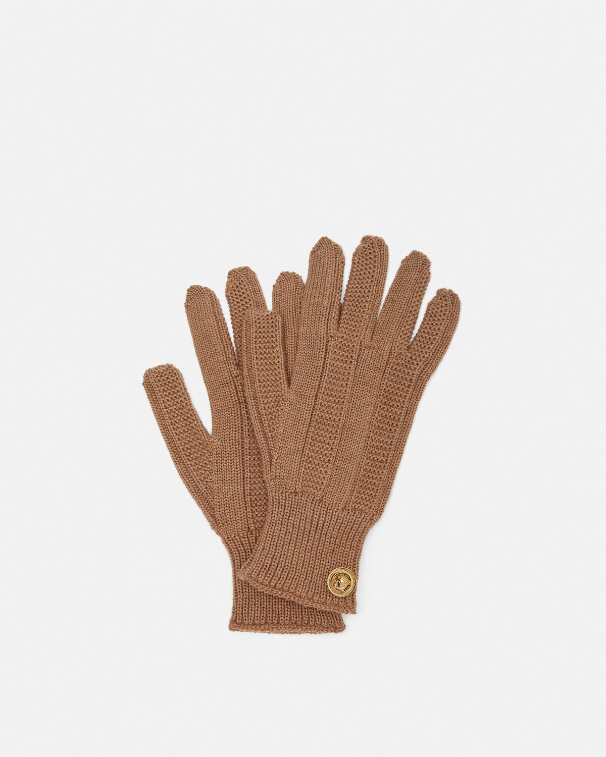 Medusa Ribbed Knit Gloves - 1