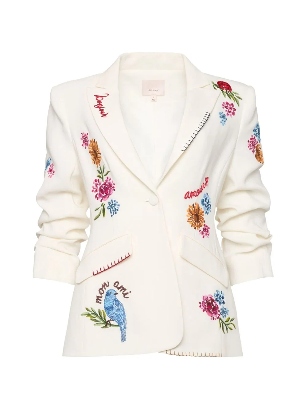 Cheyenne floral-embroidered blazer - 1