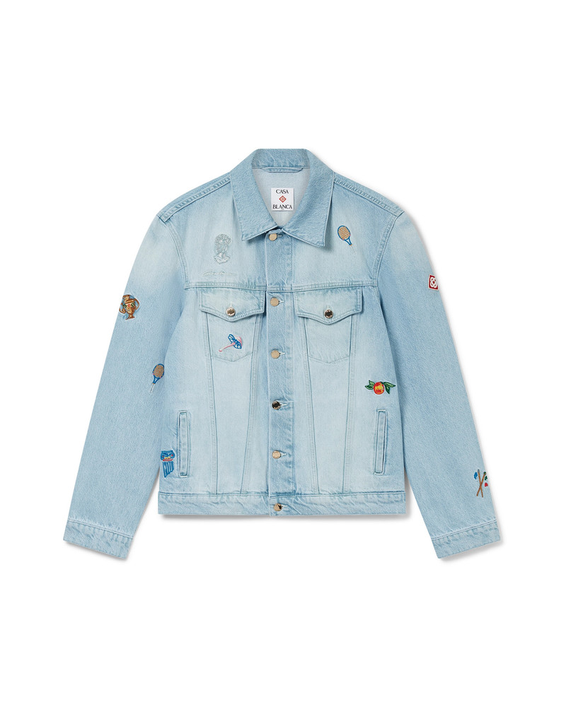 Embroidered Motif Denim Jacket | Casablanca Paris 1