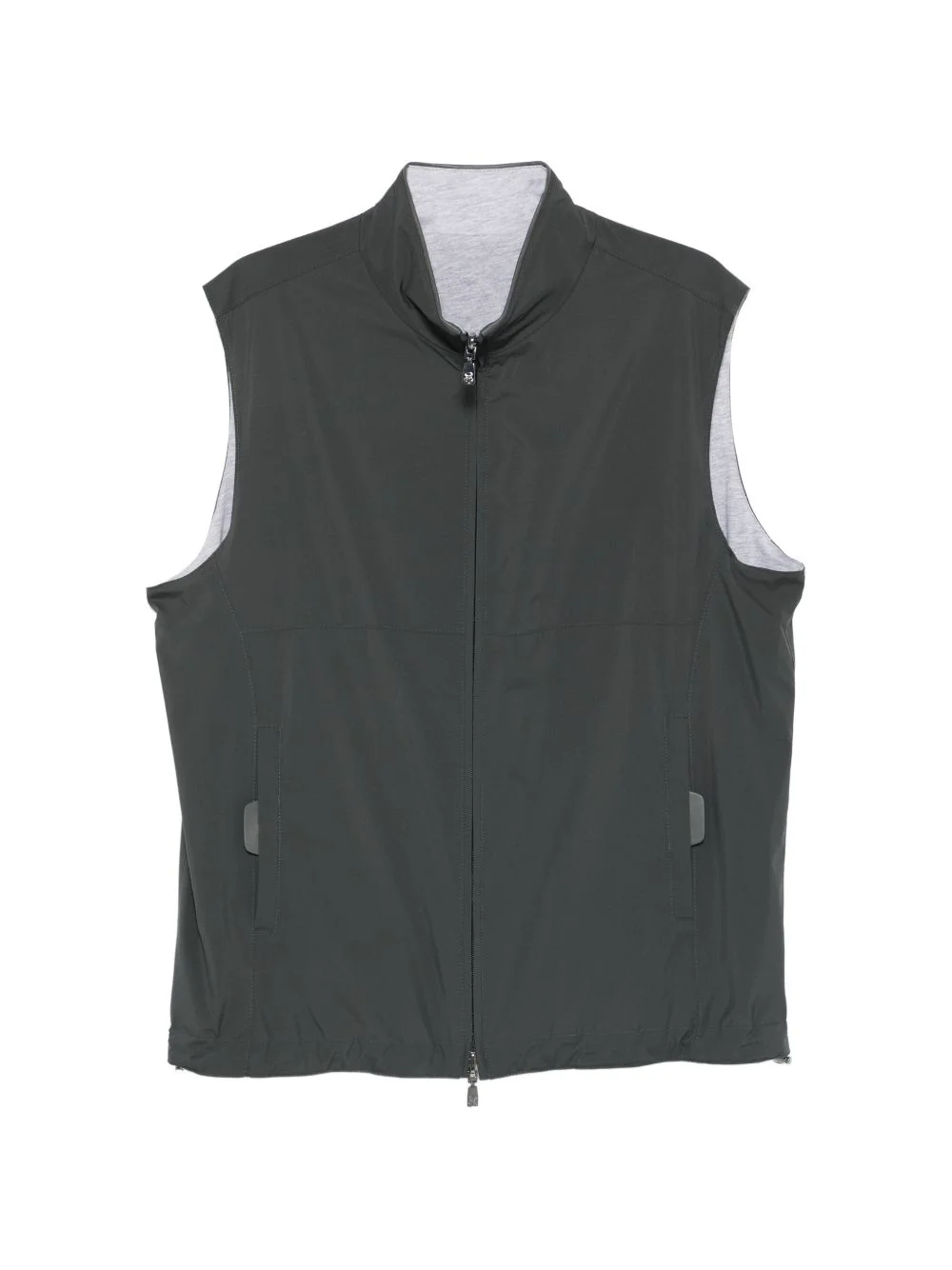 zip-up sleeveless gilet - 1