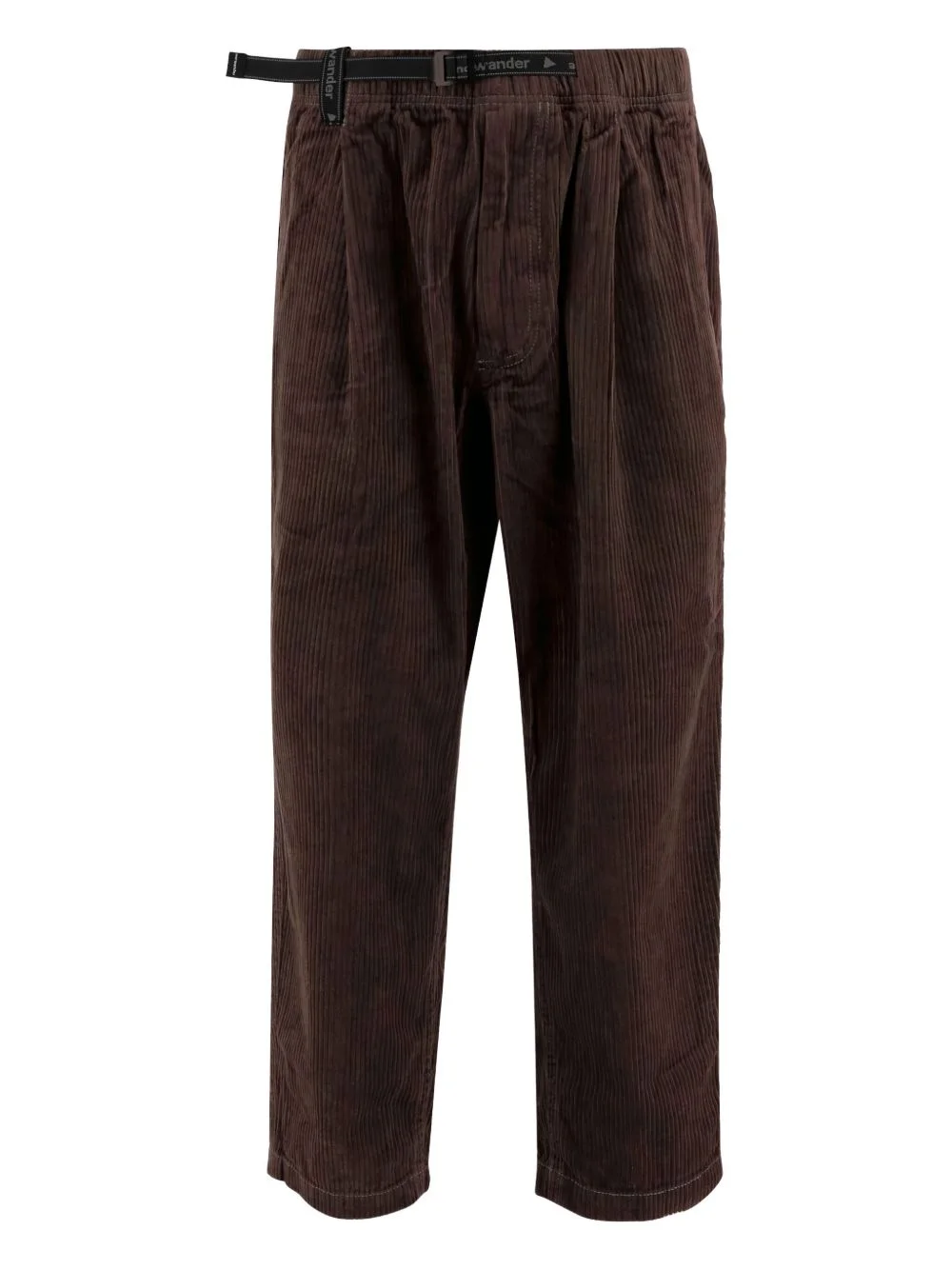 belted corduroy trousers - 1
