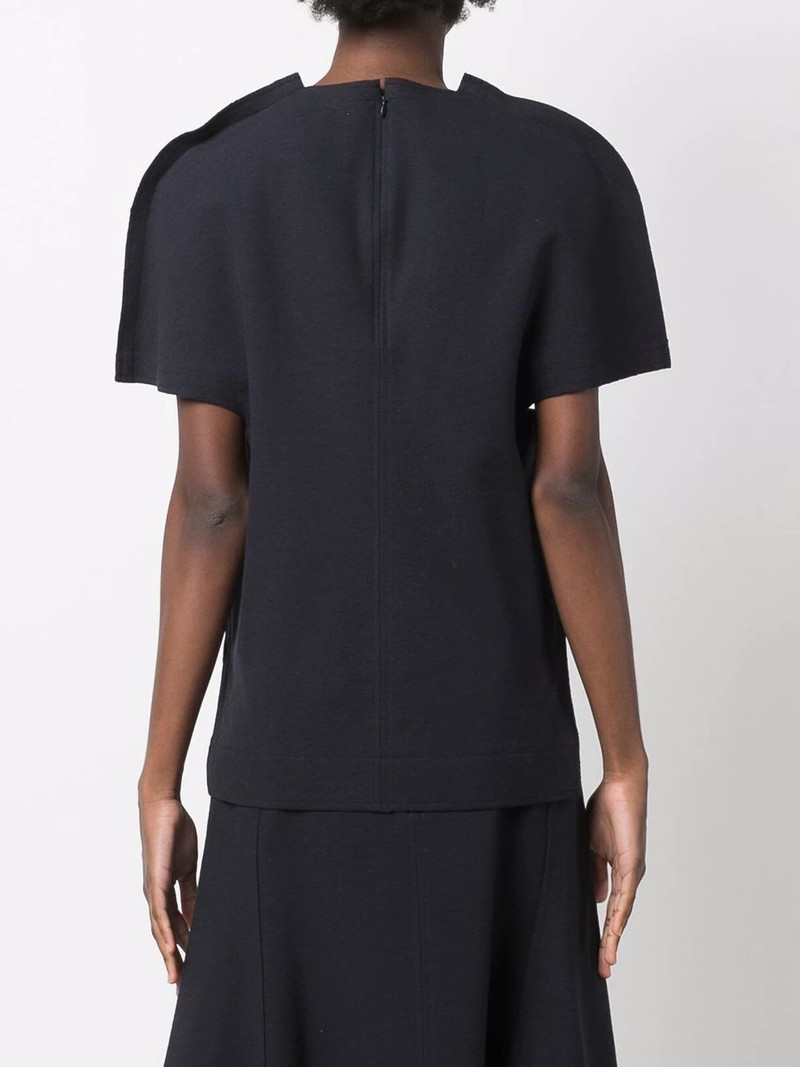sculpted short-sleeve blouse 4