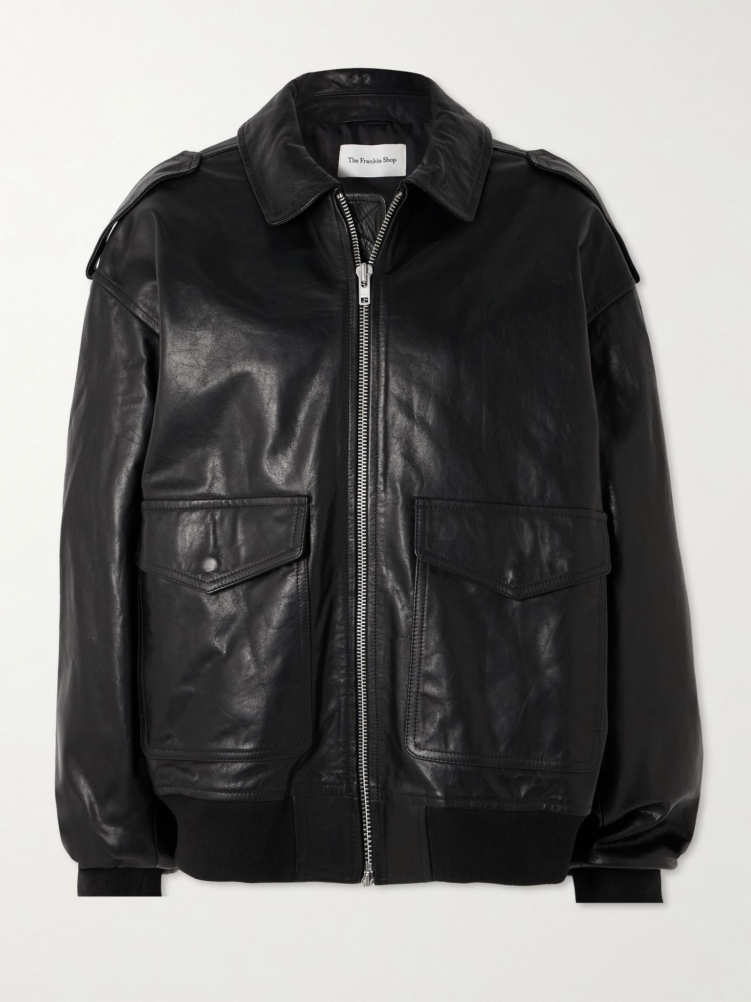 Viper oversized leather jacket Black - 1