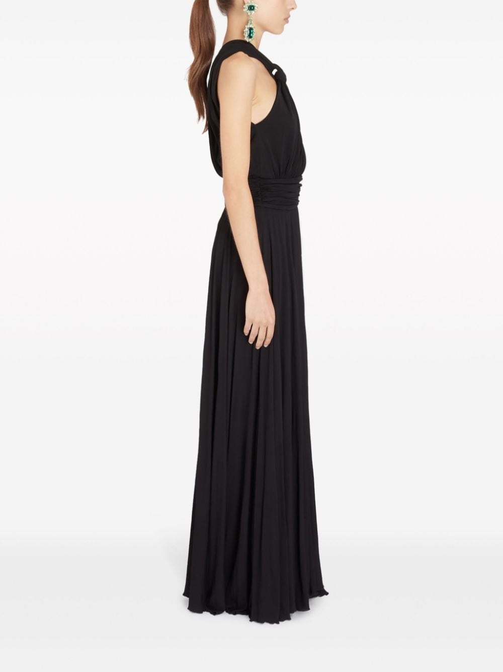 Laced knot-detail maxi dress - 3