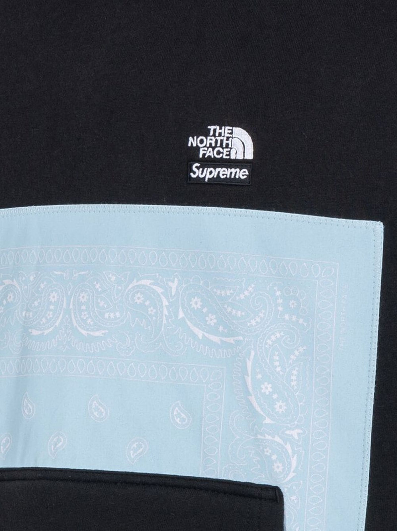 Supreme x TNF bandana hoodie outlook