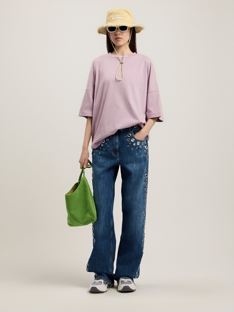 Palm Angels Dripping Curved Logo Over T-Shirt outlook