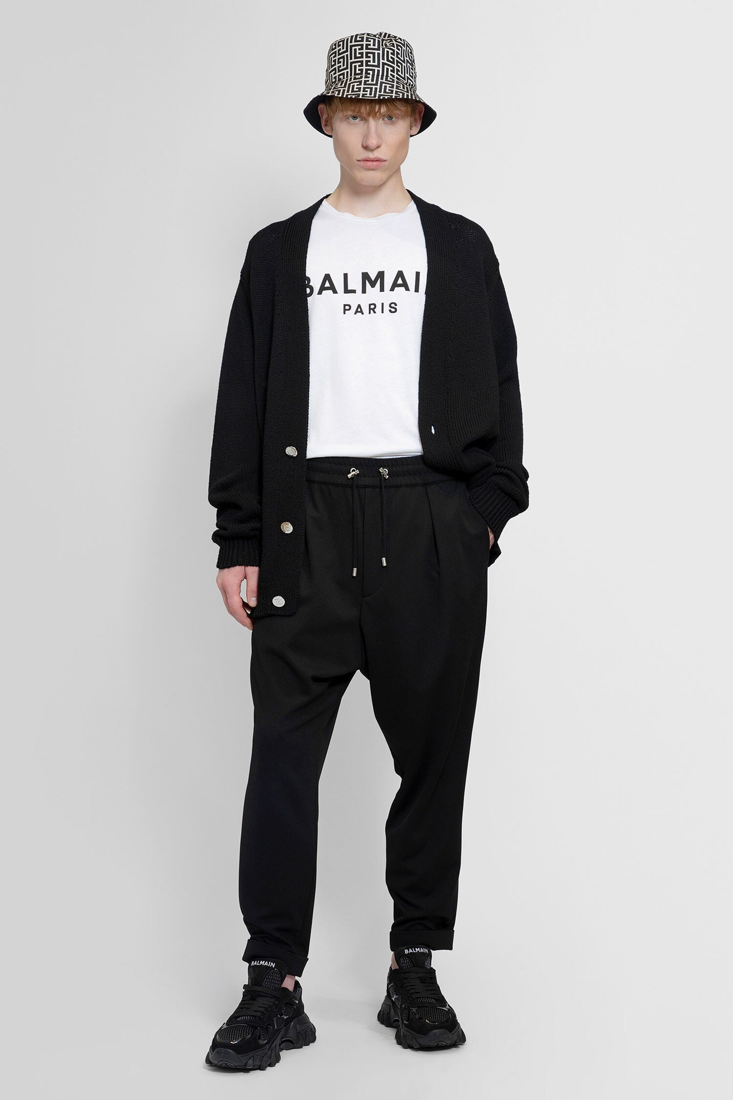 BALMAIN MAN BLACK TROUSERS - 5