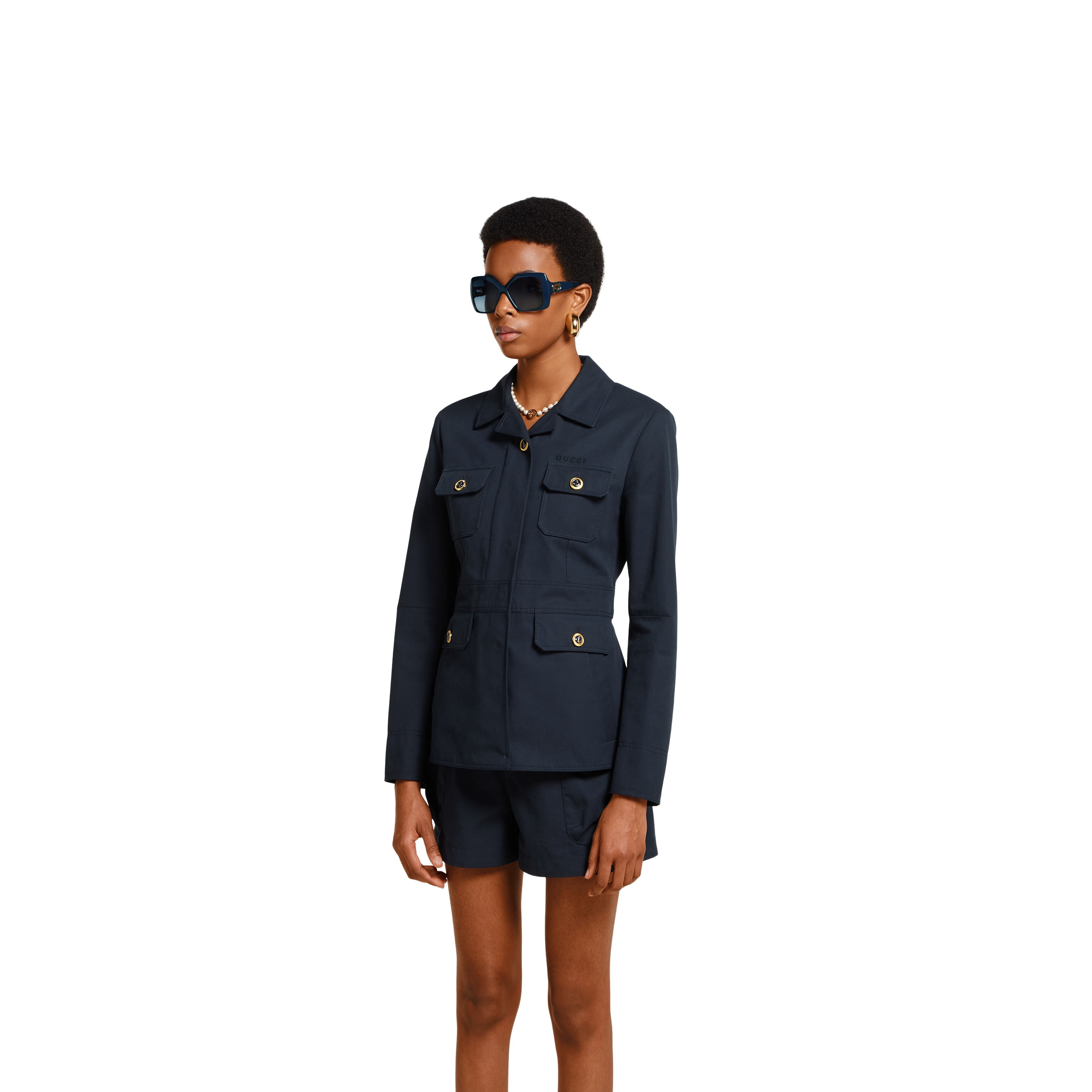 Cotton canvas jacket with embroidery - 3