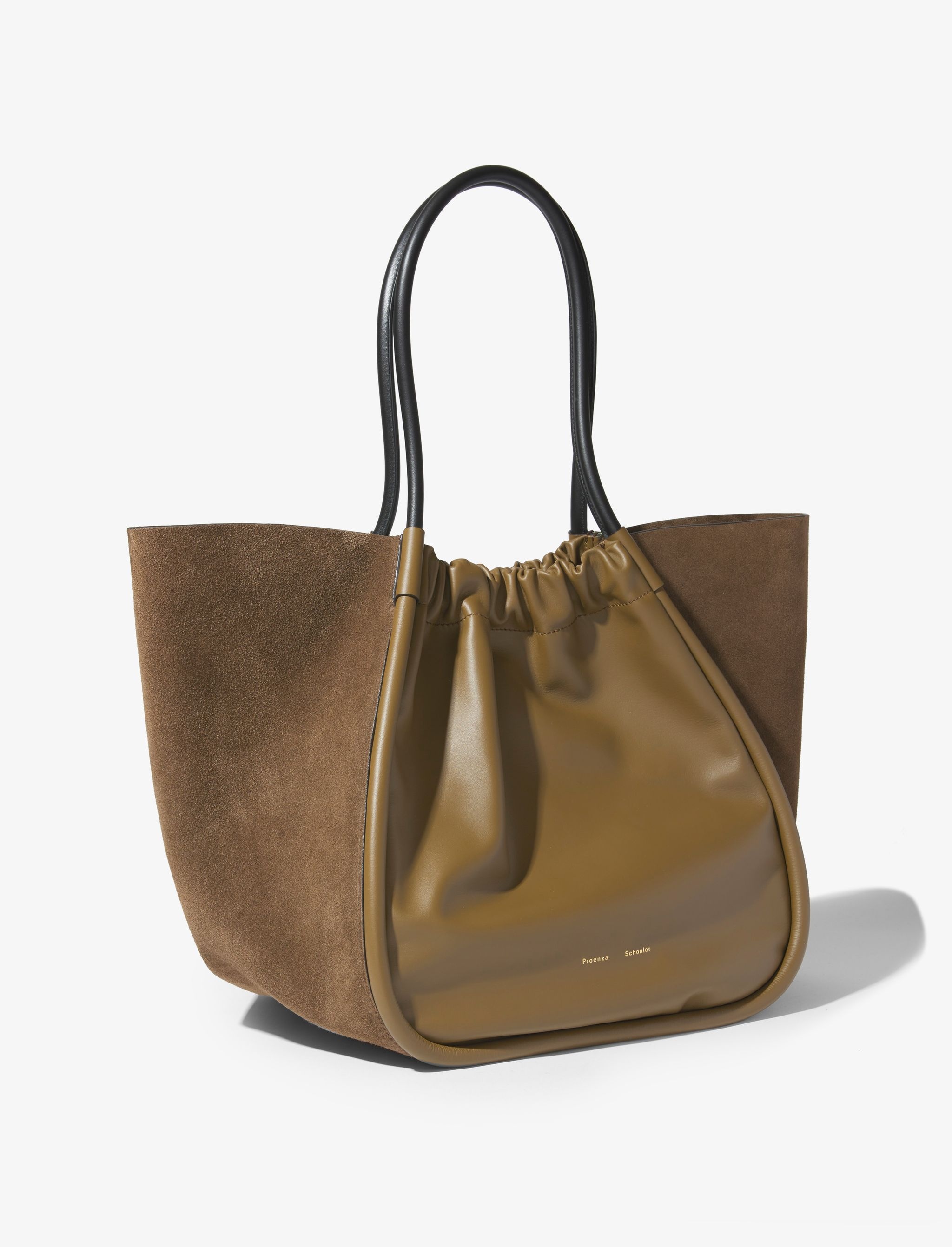 XL Suede Ruched Tote - 2