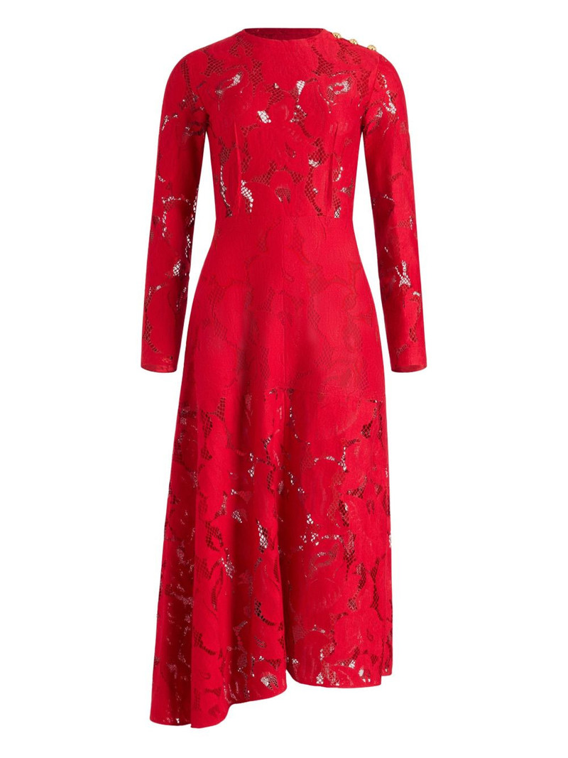 floral-lace asymmetric dress 1