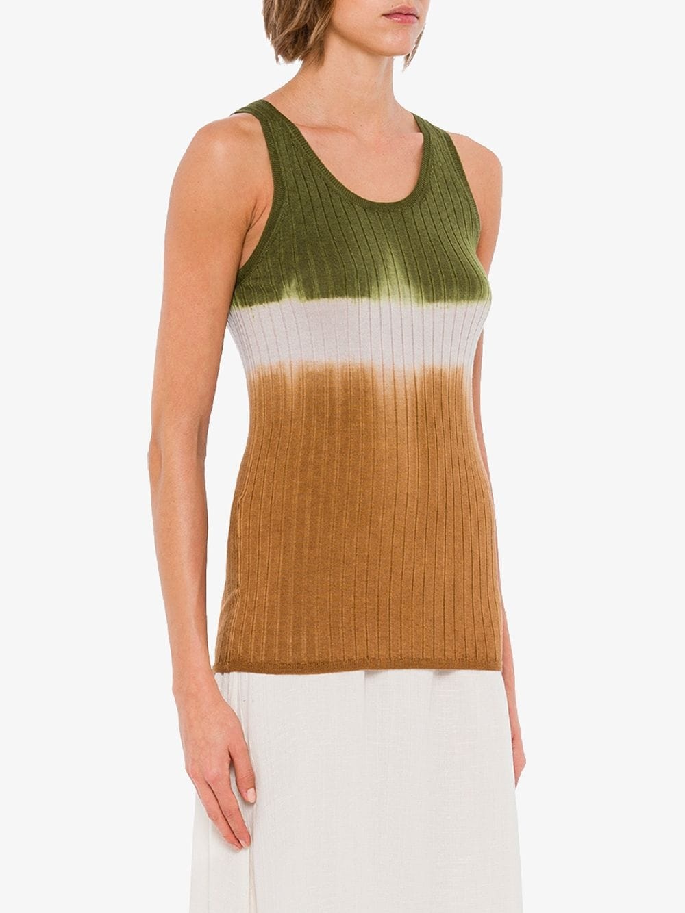 knitted colour-block tank top - 3