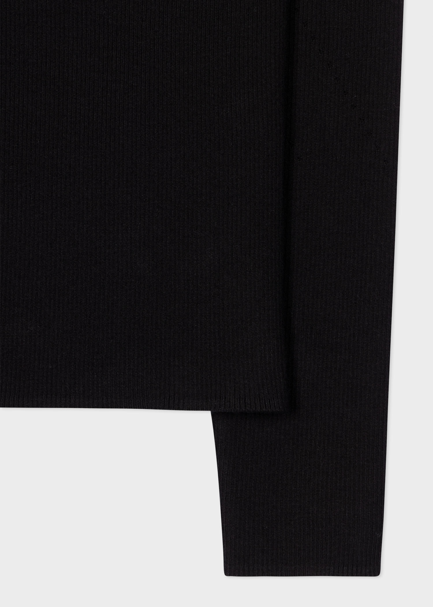 Black Ribbed 'Signature Stripe' Sweater - 2