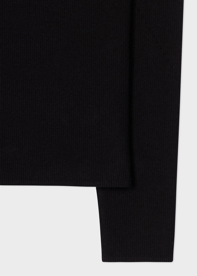 Paul Smith Black Ribbed 'Signature Stripe' Sweater outlook
