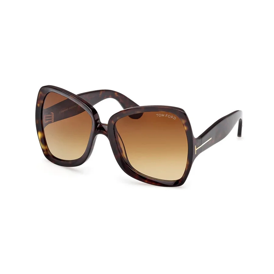 Tom Ford JERRY Brown Gradient Irregular Ladies Sunglasses FT1222 52F 60 - 1