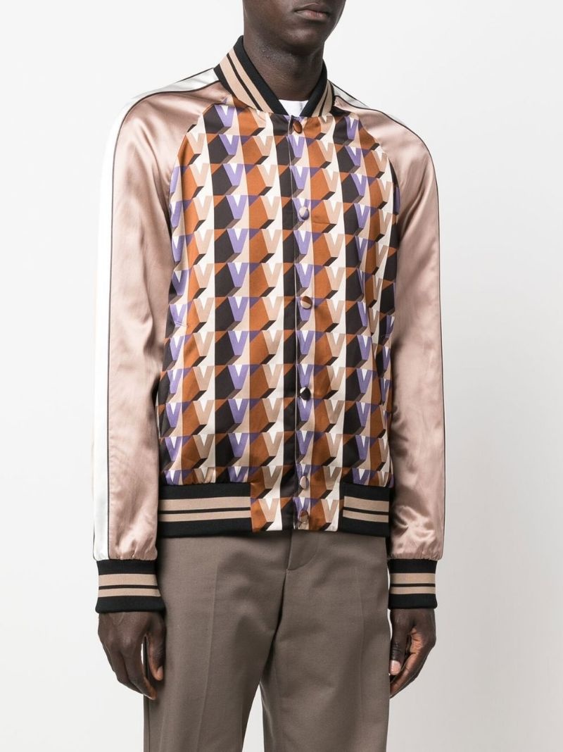 geometric-print bomber-jacket - 3