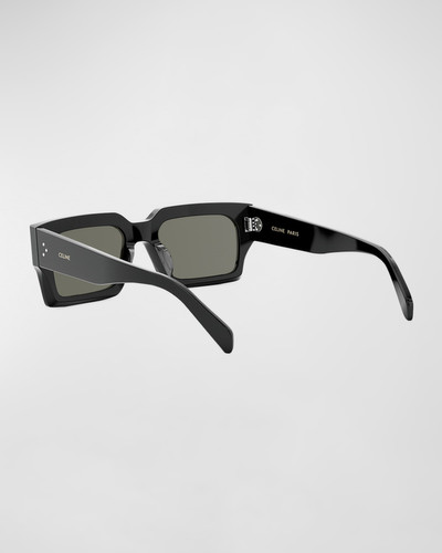 CELINE Men's 3-Dot Acetate Rectangle Sunglasses outlook