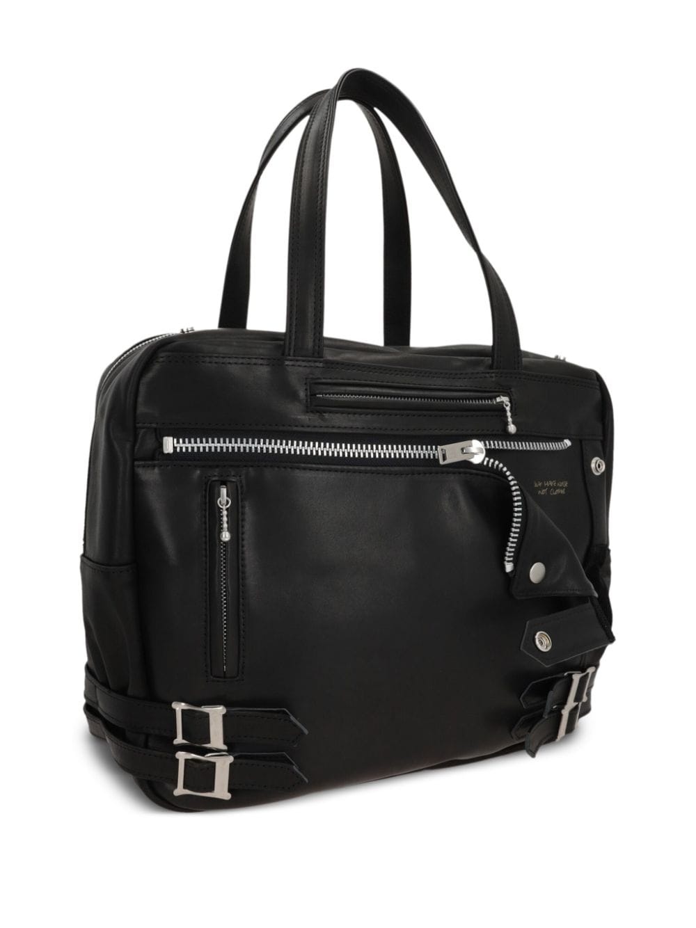 graphic-print leather tote bag - 3