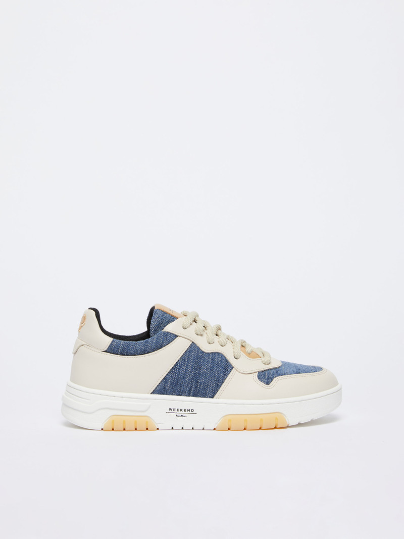 GIRANTE Cotton and leather sneakers 1