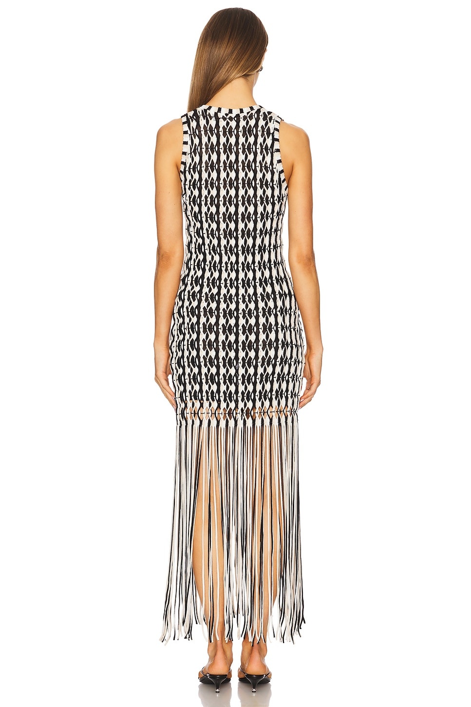 Sonia Tank Dress in White &amp; Black Multi - 3
