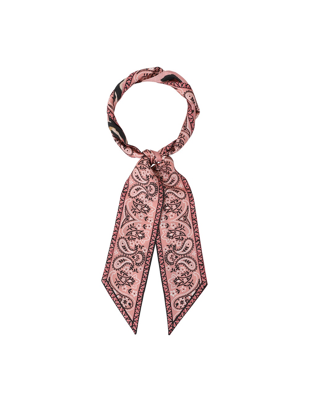 PRINTED SILK RIBBON SCARF - 1