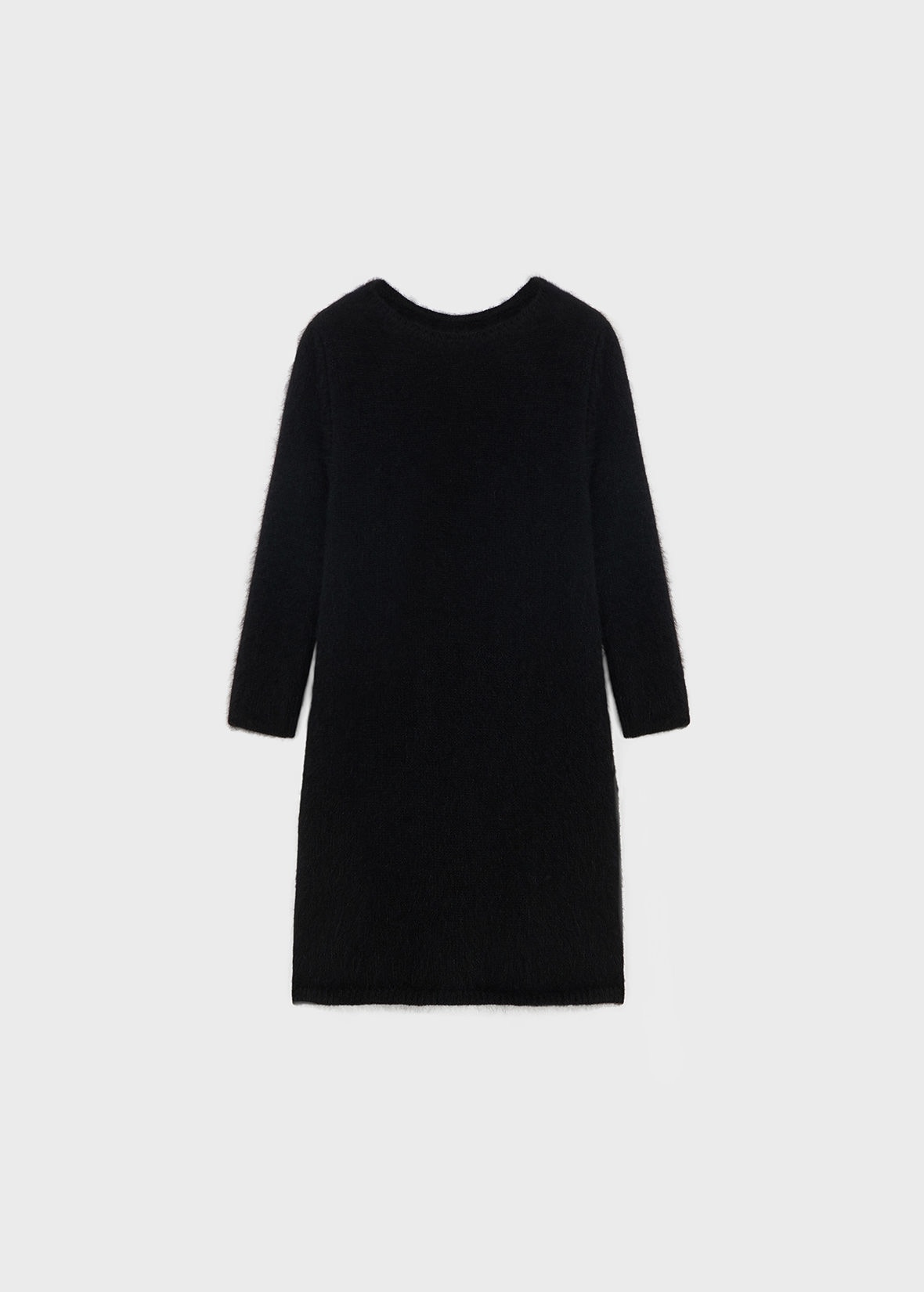 ANGORA WOOL DRESS WITH CUT-OUT AND HAND EMBROIDERY - 1