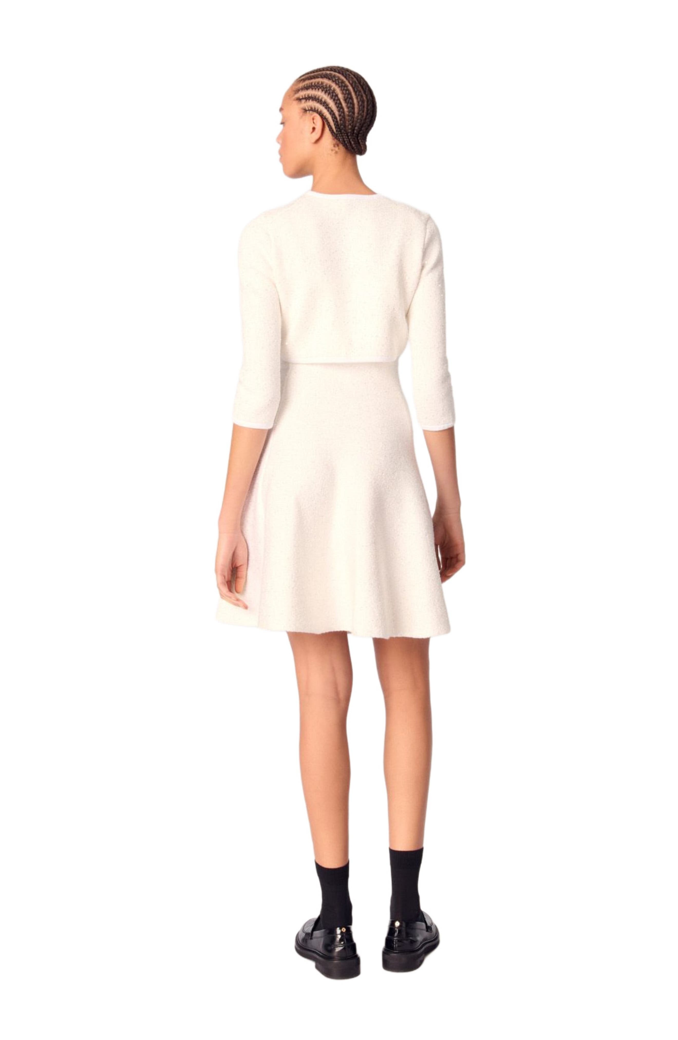 maje Cropped cardigan with rhinestones in White at Nordstrom - 2