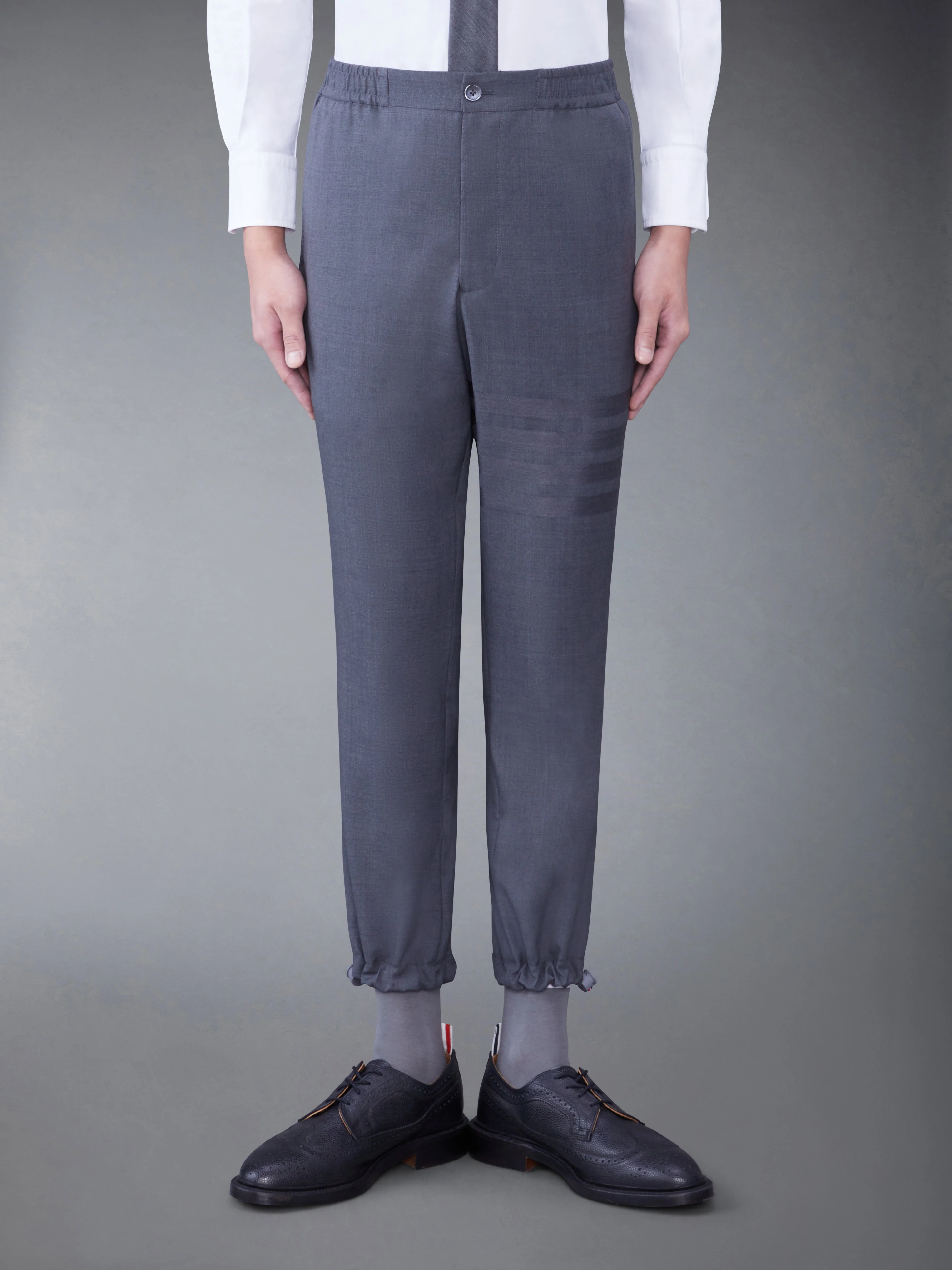 PLAIN WEAVE 4-BAR TRACK TROUSER - 1