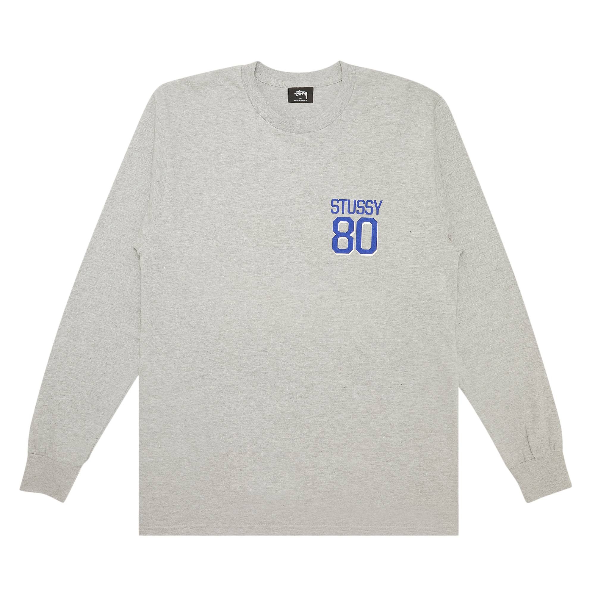 Stussy 80 Athletics LSL Tee 'Grey Heather' - 1