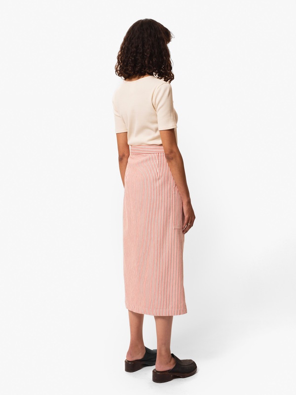 Irma Striped Denim Skirt Red/White - 3