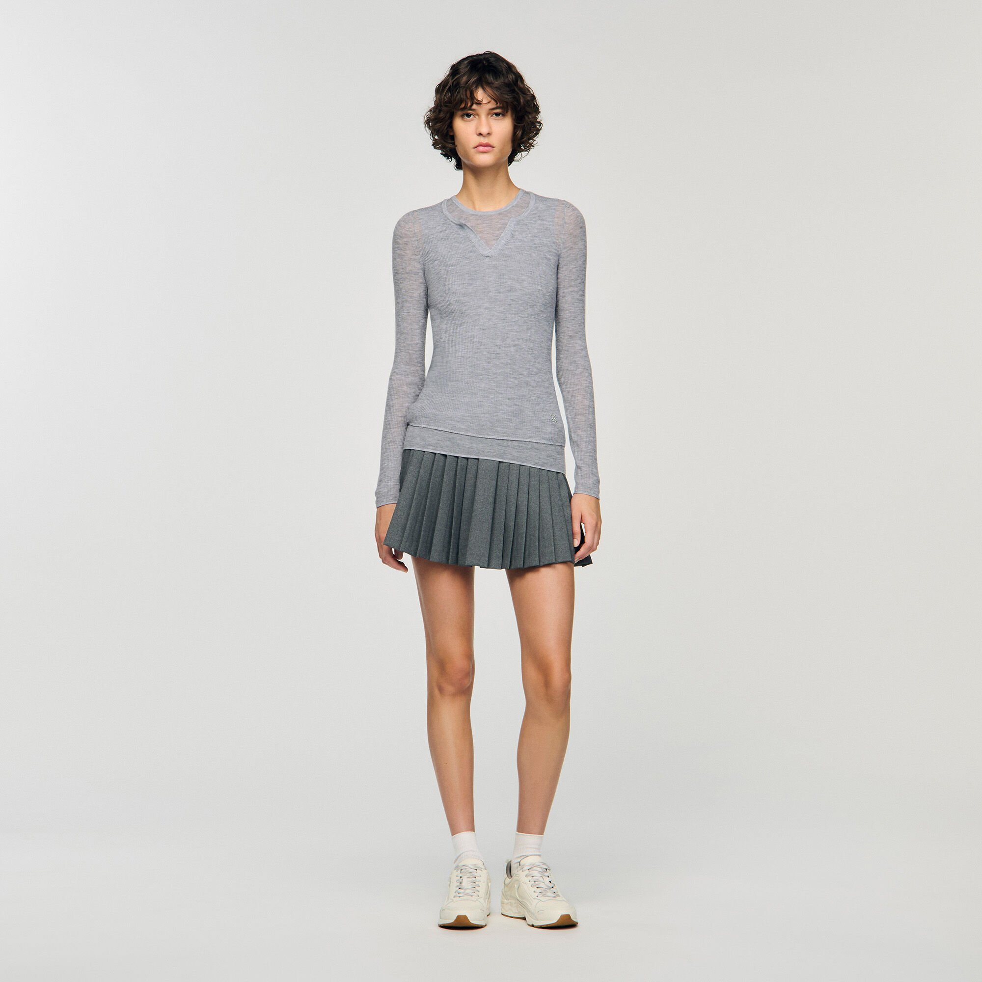 WOOL LAYERED EFFECT SWEATER - 2