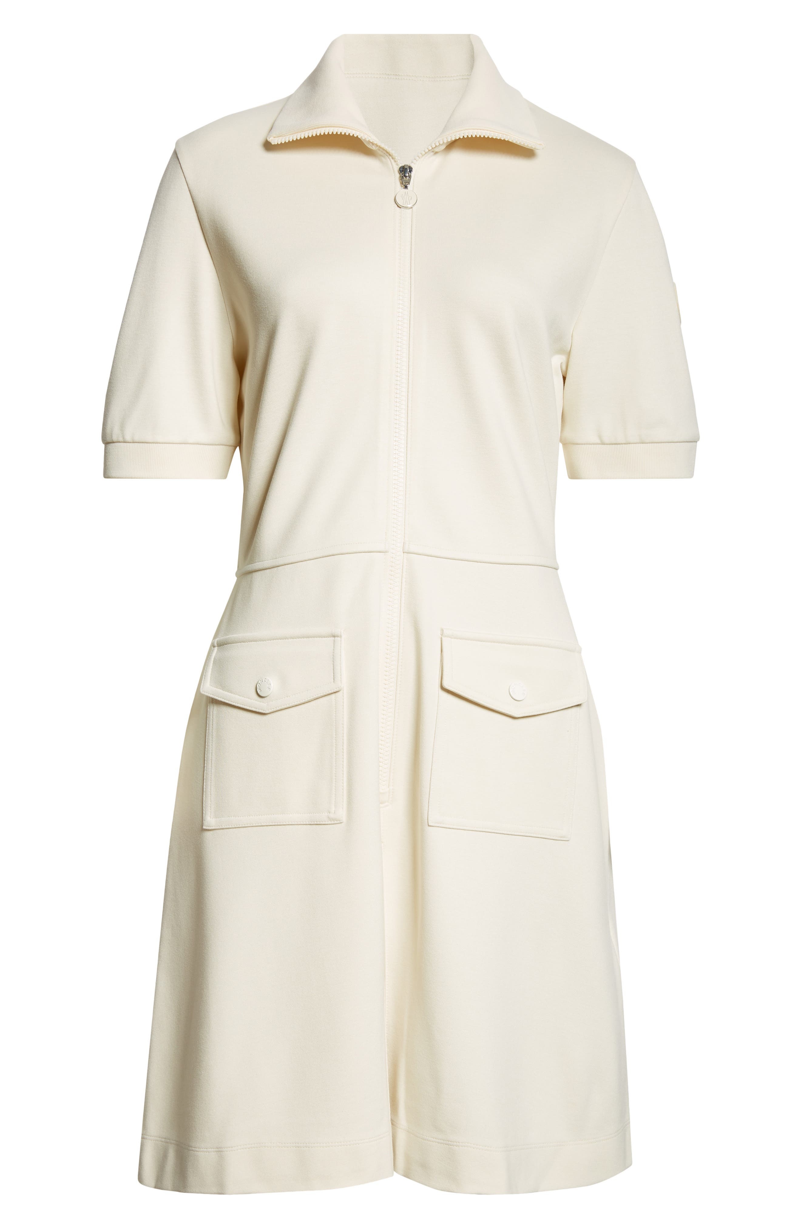 Zip Front Piqué Knit Polo Dress - 5