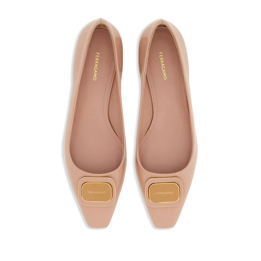 Ferragamo New Vara Plate Patent Leather Pumps - 3