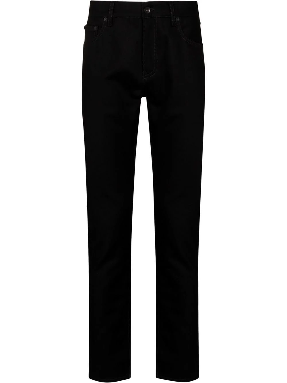 Diag-stripe straight leg jeans - 1