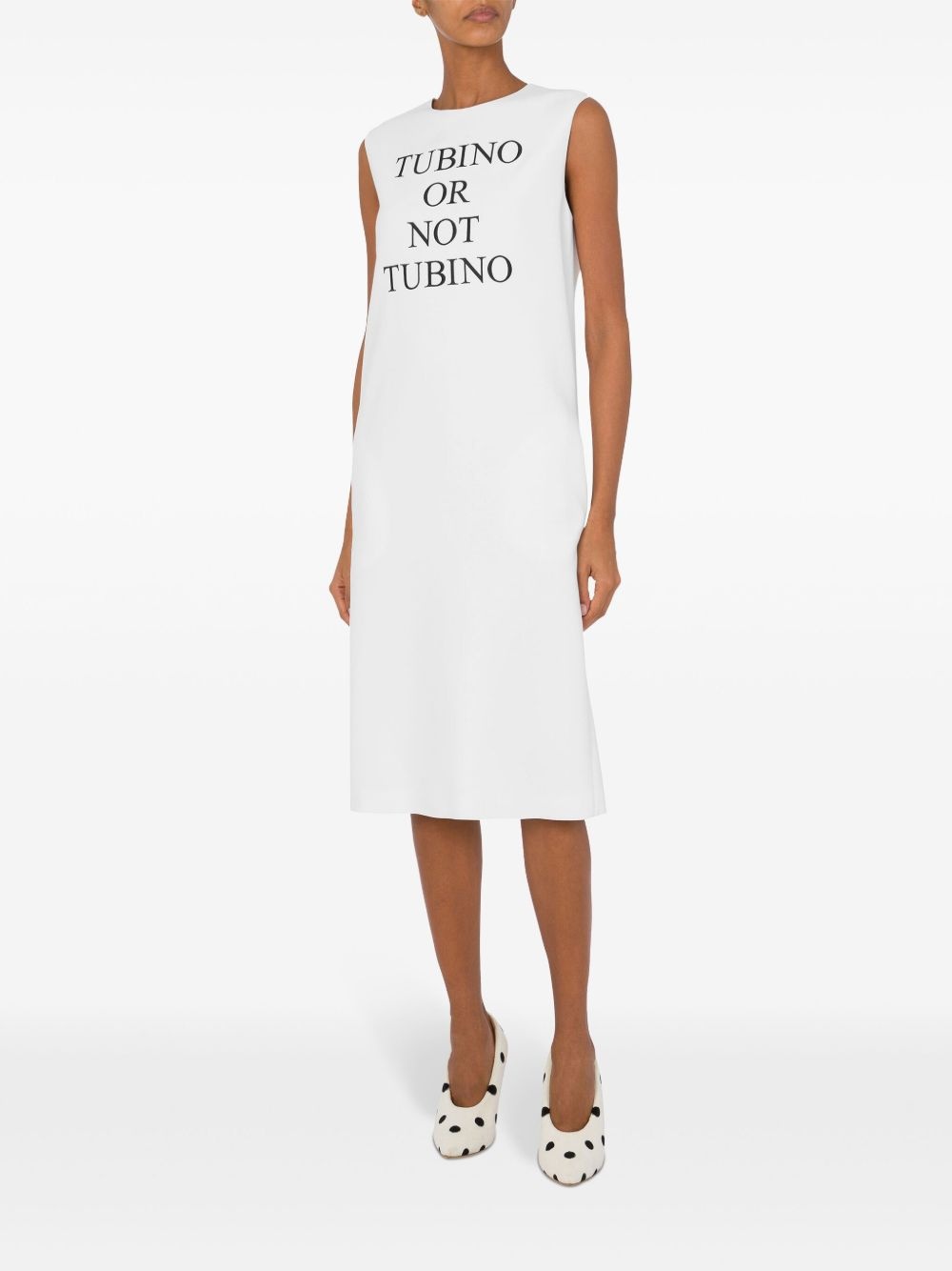 slogan-print midi dress - 2
