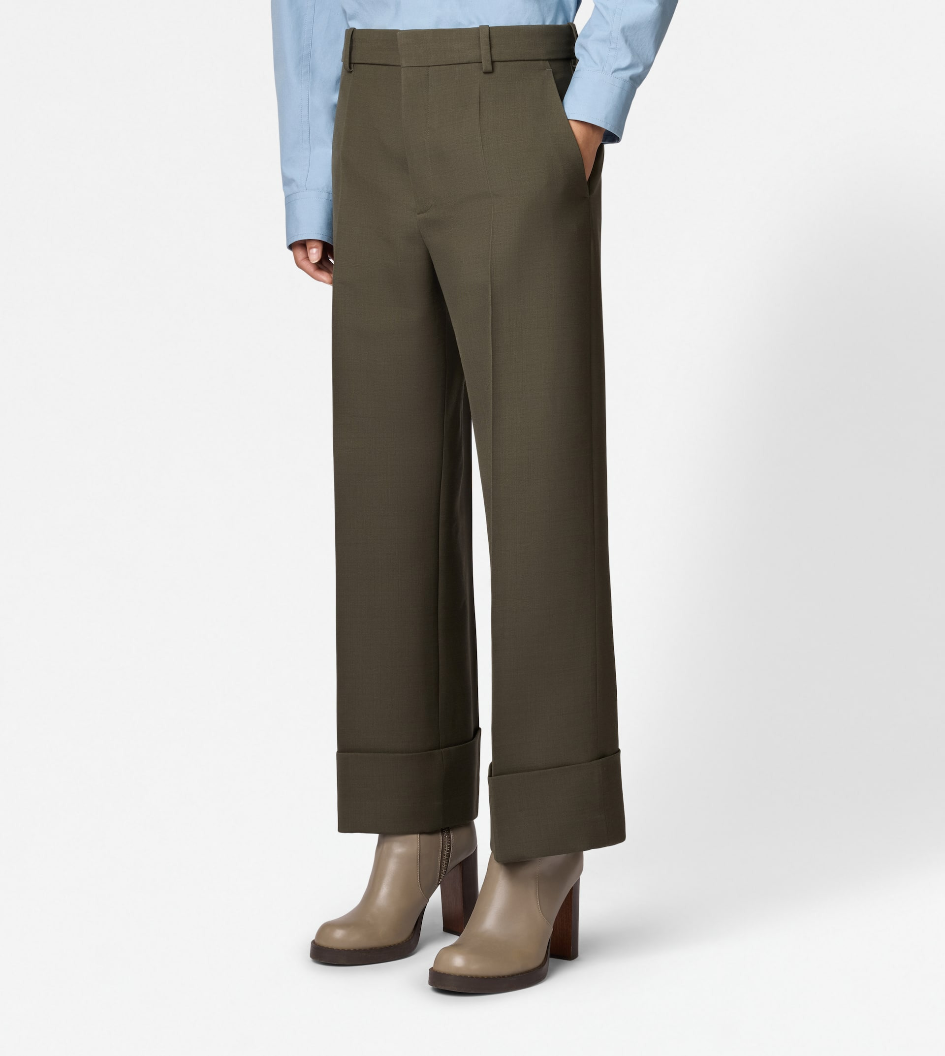 PANTS IN WOOL - GREEN - 3