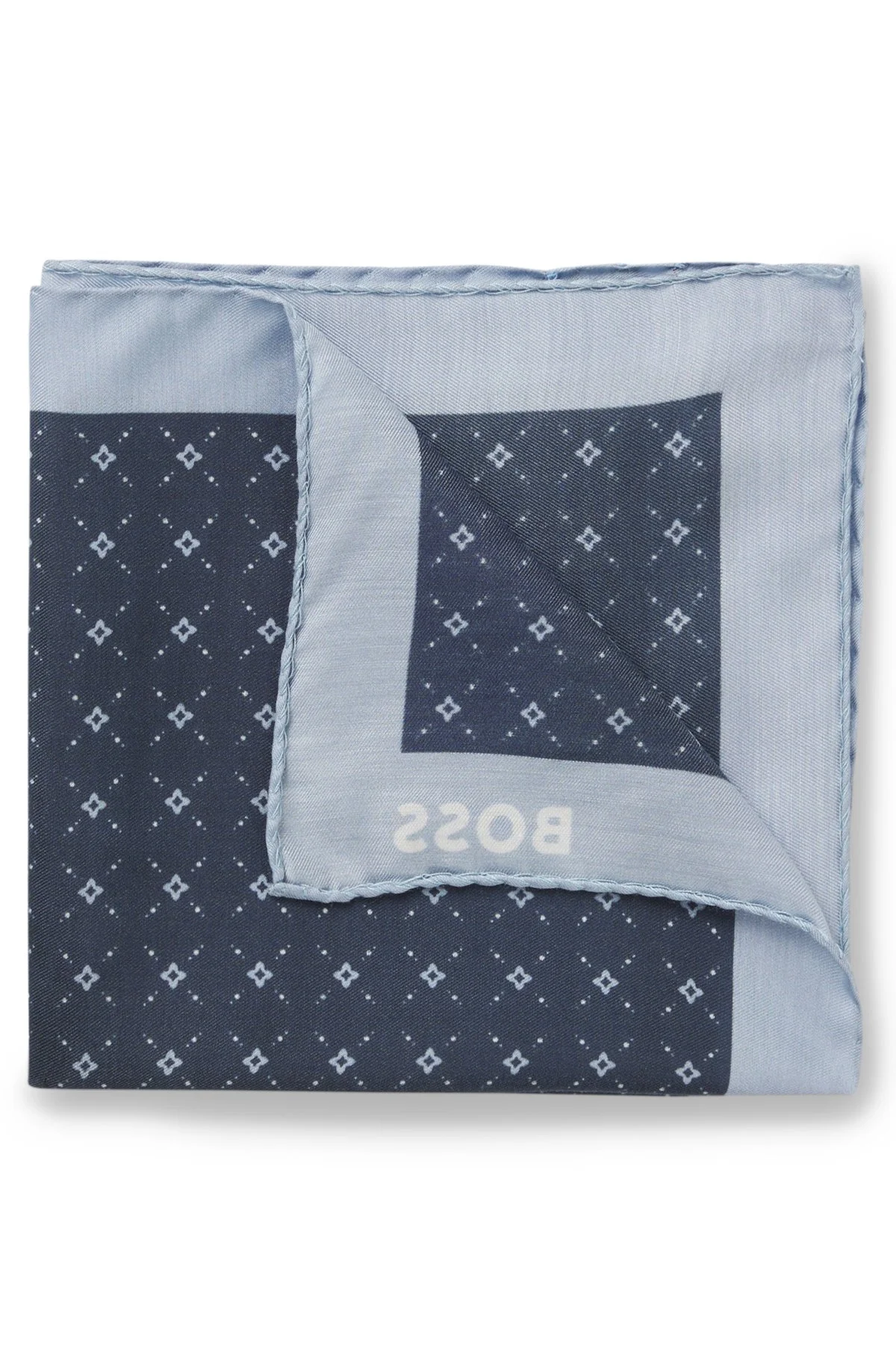 PRINTED POCKET SQUARE WITH LOGO BORDER - 1