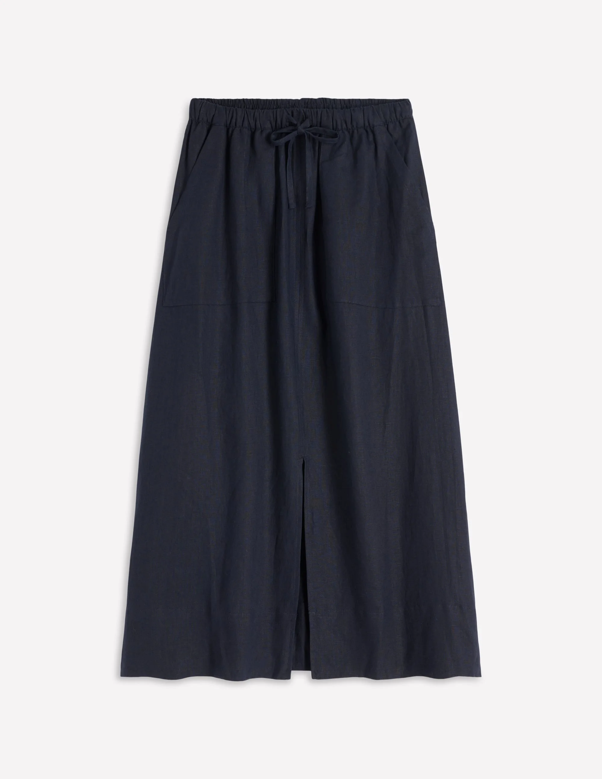 Layla Linen Skirt-Navy - 1