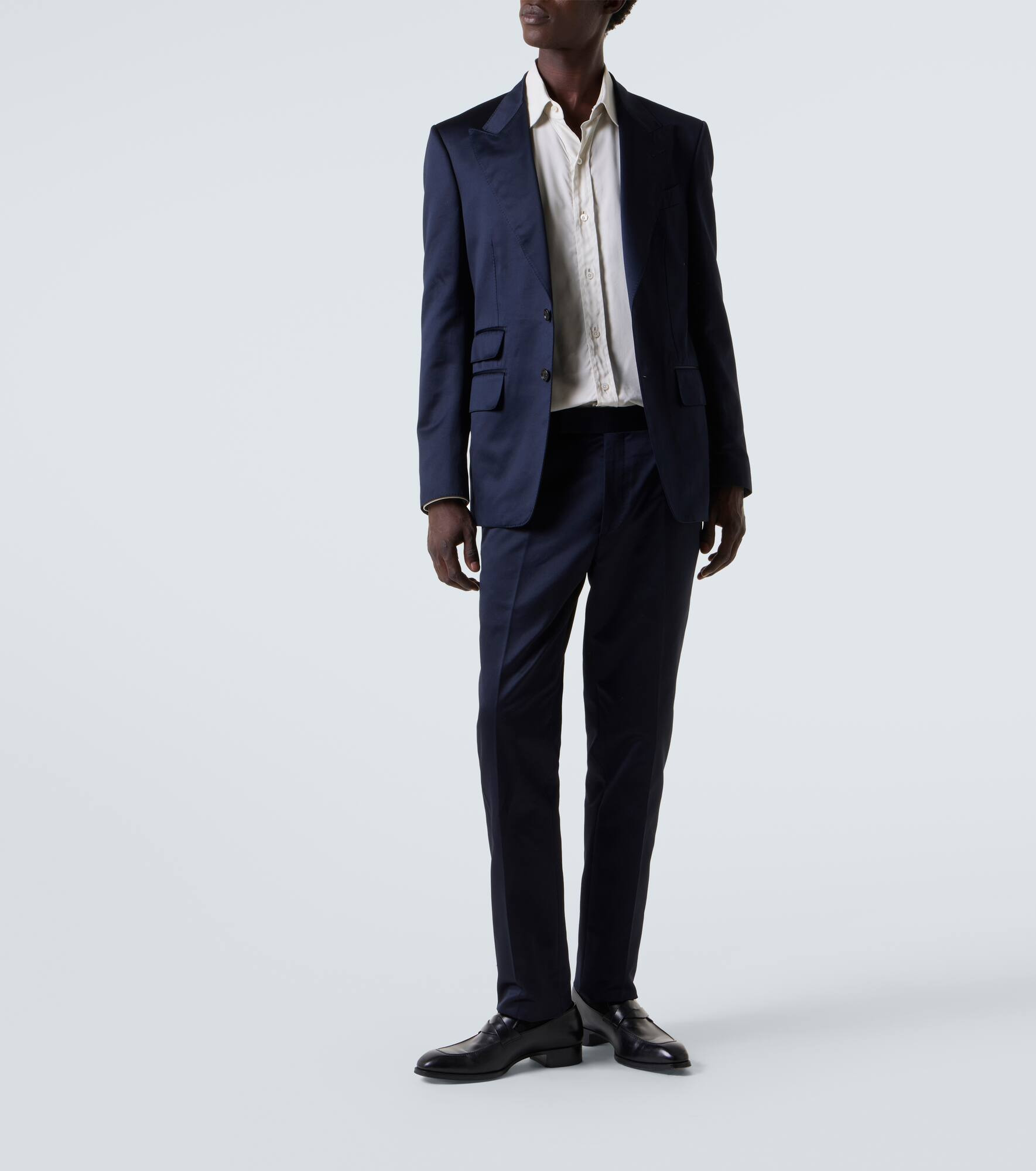 Shelton cotton satin suit pants - 2