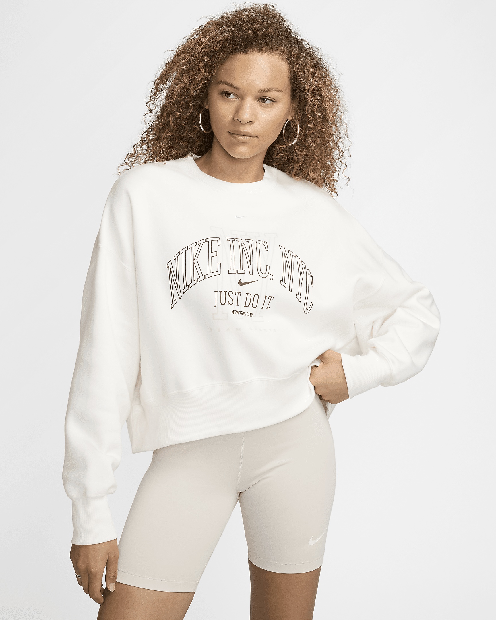 Nike Sportswear Phoenix Fleece Women's Over-Oversized Crew-Neck Graphic Sweatshirt - 1